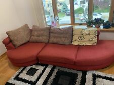 Gebruikt, Roche Bobois couch sofa red color 2 pc sectional with 4 pillows tweedehands  verschepen naar Netherlands