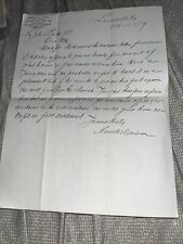 Artículos antiguos de cuero Mantle & Cowan 1889 y membrete con cinturón Louisville KY segunda mano  Embacar hacia Mexico