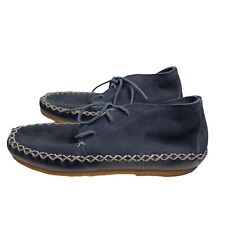 Lindos mocassins de couro Danner masculino canoa moc azul marinho escuro tamanho 9 sola de borracha comprar usado  Enviando para Brazil