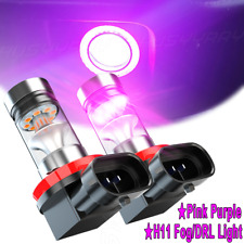 Lâmpadas LED H11 H8 rosa roxo luz de neblina super brilhante luz DRL alta potência comprar usado  Enviando para Brazil