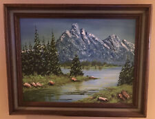 Vintage landscape painting for sale  Brandon