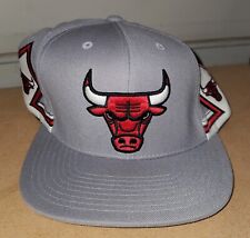 Chicago Bulls Mitchell & Ness Snapback Hat Cap Gray/White/Red Adjustable  for sale  Shipping to South Africa