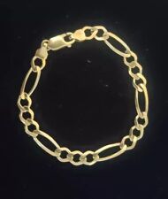 Figaro Bracelet 9ct Yellow Gold Hallmarked 6 grams 18.5 cm Length , used for sale  Shipping to South Africa