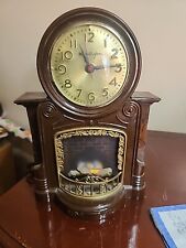 MASTERCRAFTERS CLOCK AND RADIO COMPANY MOTION FIREPLACE ELECTRIC CLOCK WORKING for sale  Shipping to South Africa