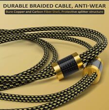 Hi-Fi Speaker Cable Wire 8 Feet, with Banana Plugs Not Convertible Gold Plate Y for sale  Shipping to South Africa