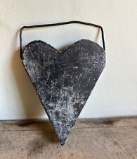 Antiguo calentador de pies de piedra de jabón forma de corazón mango de fianza pátina oscura segunda mano  Embacar hacia Mexico