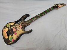 Usado, Guitarra eléctrica rara 1988 Ibanez Jem 77 FP patrón floral firmada por Steve Vai segunda mano  Embacar hacia Argentina