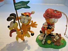 Usado, Ornamento Garfield 1996 golf con Gopher y Garfield en carrusel segunda mano  Embacar hacia Argentina