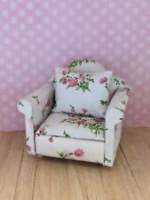 Armchair pink floral for sale  COULSDON