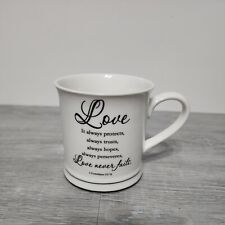 Caneca Home Essentials nova sem etiquetas Scripture Love Never Fails 1 Corinthians 13:7-8 comprar usado  Enviando para Brazil