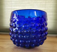 Tigela bolha de vidro Blenko #3602 azul cobalto ENORME peça central meados do século  comprar usado  Enviando para Brazil