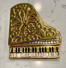 Vintage 22k Gold Plated Swarovski Crystal Baby Grand Piano Unsigned for sale  Shipping to South Africa