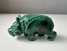 Estátua de hipopótamo de hipopótamo esculpida em pedra malaquita verde , usado comprar usado  Enviando para Brazil