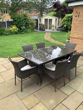 Grey rattan dining for sale  CHESTERFIELD