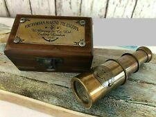 Telescópio Náutico Antigo Latão Vitoriano Spyglass Vintage Maritime, usado comprar usado  Enviando para Brazil