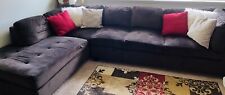 dark brown l shape sofa for sale  Warren