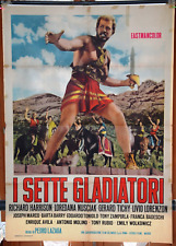 Manifesto sette gladiatori usato  Italia