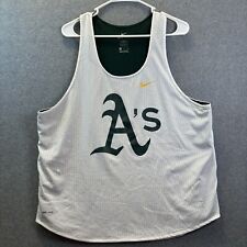 Camiseta sin mangas Nike Oakland Athletics A's XL para hombre blanca verde malla logotipo segunda mano  Embacar hacia Argentina