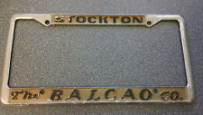 STOCKTON BALCAO CO. Placa de licença de concessionária quadro metal em relevo comprar usado  Enviando para Brazil