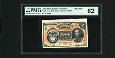 Usado, Billete PRUEBA COLOMBIA P214, 1888, 1 Peso, PMG 62 segunda mano  Embacar hacia Argentina
