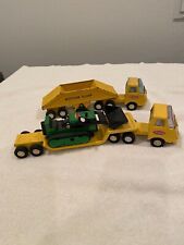 Mini TONKA trucks.  A Bottom Dump, Cab & Lowboy and a Front End Loader Bulldozer for sale  Bend