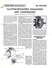 Clayton dewandre exhausters for sale  WARRINGTON