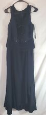 Daymor Couture Women's Size 14 Black V-Neck Beaded Gown Dress  for sale  Shipping to South Africa
