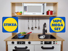 Play Kitchen Vinyl Sticker Set Microwave Oven Dials Dishwasher Suit IKEA Duktig , begagnade till salu  Toimitus osoitteeseen Sweden