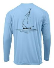 Sailboat Sea Ocean Long Sleeve UPF 30 T-Shirt Fishing Boat Sport UV Protection for sale  Shipping to South Africa