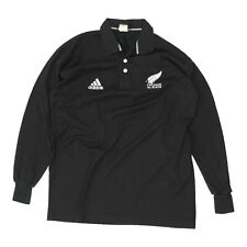 Nueva Zelanda All Blacks Hombre Negro Mangas Largas Adidas Camisa Polo | Rugby de Colección segunda mano  Embacar hacia Argentina