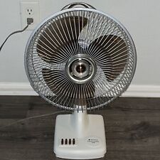 Vintage Sanyo 3 Speed Brown Oscillating Electric Fan Quiet CLEAN!, used for sale  Shipping to South Africa