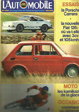L'AUTOMOBILE N°323 PORSCHE CARRERA / FIAT 126 / SALON DE GENEVE / DYANE 4 / MINI na sprzedaż  Wysyłka do Poland