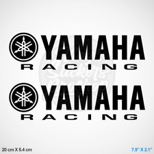 2 Stickers pour YAMAHA Racing Noir Brillant Moto Adhésif sponsor Tuning Factory d'occasion  Expédié en Belgium