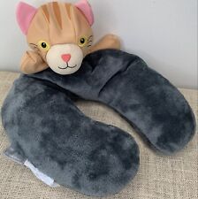 Brookstone Rare Zupilo Kitten Cat Travel Pillow Plush Zipper Convertible Animal, used for sale  Jacksonville