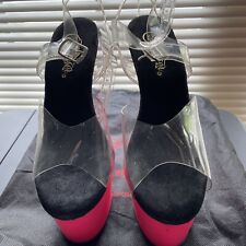 Pleaser 7" Heel 2" PF Ankle Strap Stilettos Sandal Shoes Adult Women ADORE sz 7 for sale  Shipping to South Africa