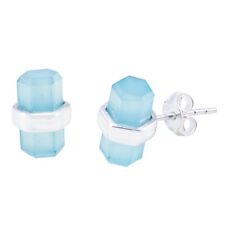 Tranquil Tides Blue Chalcedon Edelstein Silber Ohrring Kollektion 925 Silber Ohr comprar usado  Enviando para Brazil