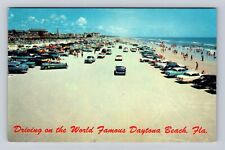 Daytona Beach FL-Florida, Driving On The Beach, Automobiles, Vintage Postcard for sale  Shipping to South Africa