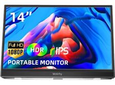 Suporte para monitor portátil 14" alta definição total, monitor para laptop HDMI com IPS HDR 1920X1080, usado comprar usado  Enviando para Brazil