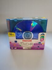 DVD-R MAXELL COLOR PACOTE COM 10 4.7GB 120 MIN NOVO EM FOLHA EM PACOTE ABERTO  comprar usado  Enviando para Brazil