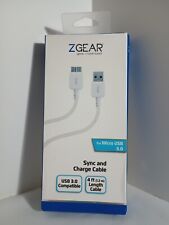 Cable de sincronización y cargador Z Gear 4 ft. para Micro USB 3.0 segunda mano  Embacar hacia Argentina