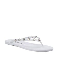 KATY PERRY Womens Size 7M/37 The Geli Gem Thong Sandals Jelly Flip Flops White, used for sale  Shipping to South Africa