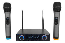 Sistema de microfone Rockville RWM72U duplo UHF sem fio portátil display digital comprar usado  Enviando para Brazil