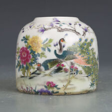 Porcelana Jingdezhen porcelana pastel flowe pássaro tigela pote dinastia Qing Tongzhi comprar usado  Enviando para Brazil