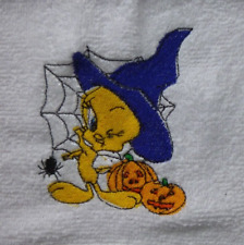 Tweety embroidered white for sale  UK