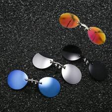 Óculos de sol clipe nariz redondo sem aro Matrix Morpheus 2024 vintage masculino Z9Y1 comprar usado  Enviando para Brazil