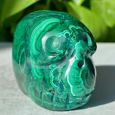 Crânio de cristal de quartzo malaquita natural 256G pedra esculpida esqueleto cabeça fantasma Hea, usado comprar usado  Enviando para Brazil
