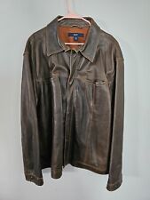 gap brown leather jacket 2x  vintage styling for sale  Shipping to South Africa
