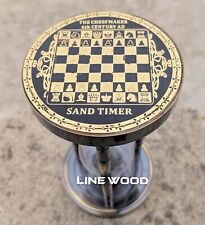 Usado, Reloj de arena antiguo temporizador de arena de latón fabricante de ajedrez marítimo náutico antiguo pesado reloj de arena segunda mano  Embacar hacia Argentina