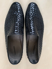 Used, MENS BLACK LEATHER  INTERWOVEN MAGNANNI SHOES - EU 43/ UK 9 for sale  Shipping to South Africa