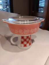 VTG 471 Pyrex Pink Gooseberry 1 pt Pint Casserole Dish w/Lid 470-C for sale  Shipping to South Africa